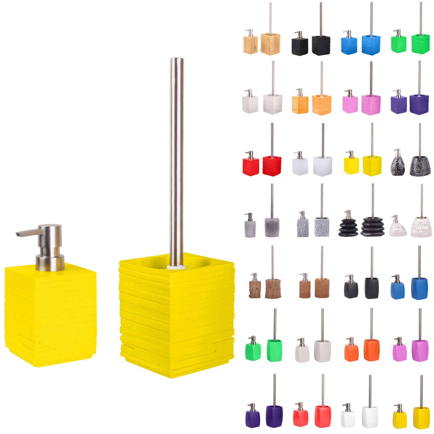 sanilo-badezimmer-set-calero-yellow-seifenspender-wc-b-rste-ohne-bohren image 1