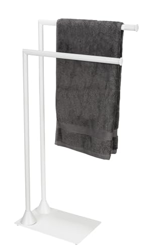 wenko-handtuchst-nder-hella-freistehender-handtuchhalter-2-arme-wei-matt image 8