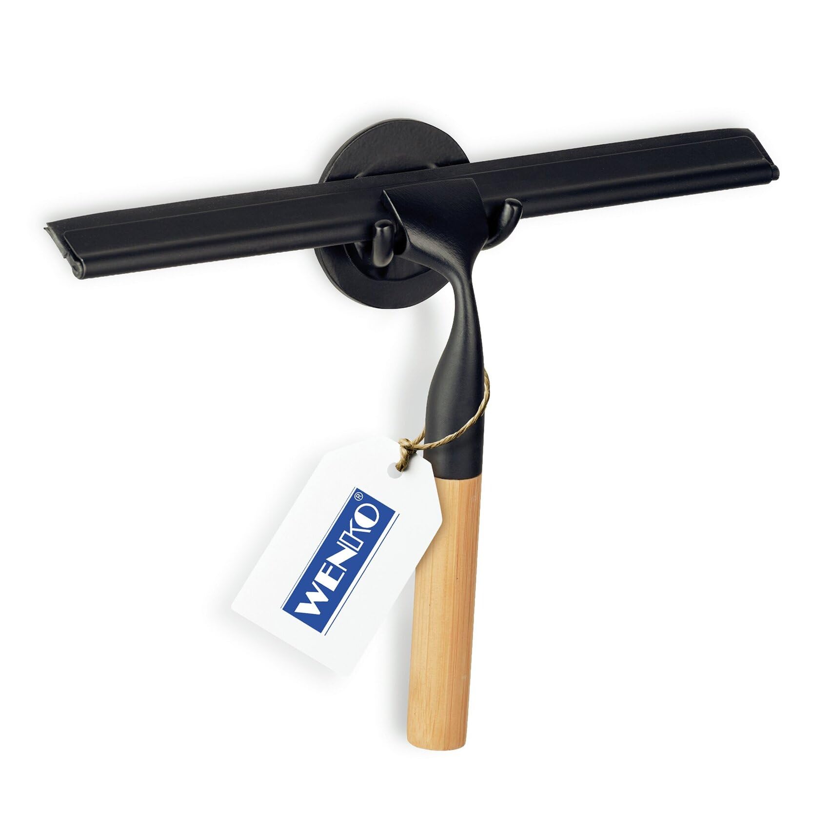 wenko-turbo-loc-duschabzieher-24-3-cm-mit-haken-ohne-bohren image 1