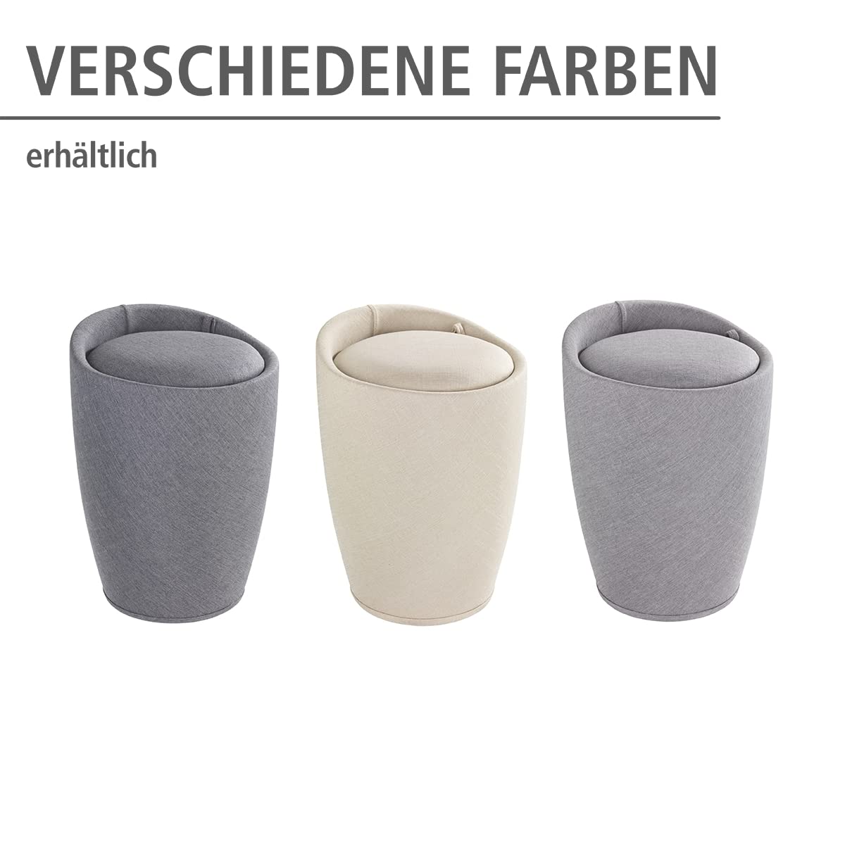 wenko-candy-badhocker-mit-stauraum-20-l-beige-leinen-optik image 5