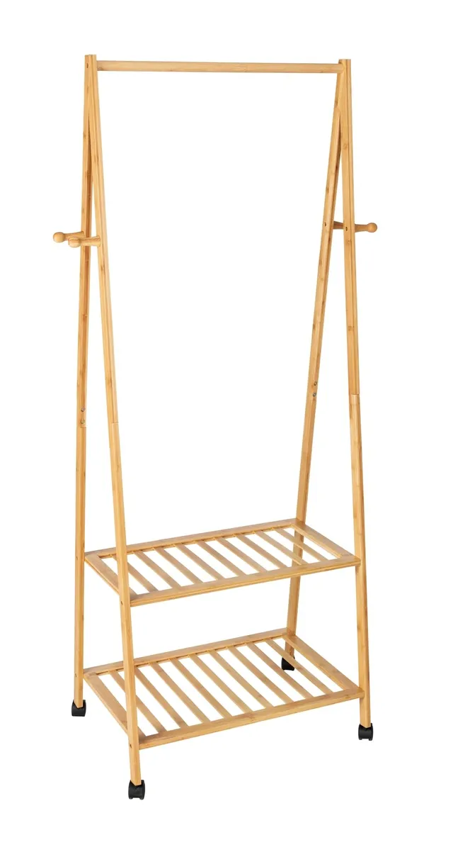 wenko-kleiderst-nder-honolulu-bambus-76-5-x-165-x-43-5-cm-standgarderobe-auf-rol image 1