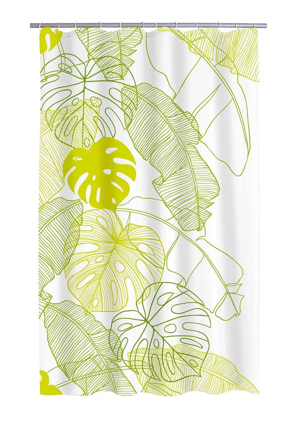 ridder-jardin-duschvorhang-textil-180x200-cm-tropical-mit-ringen image 1