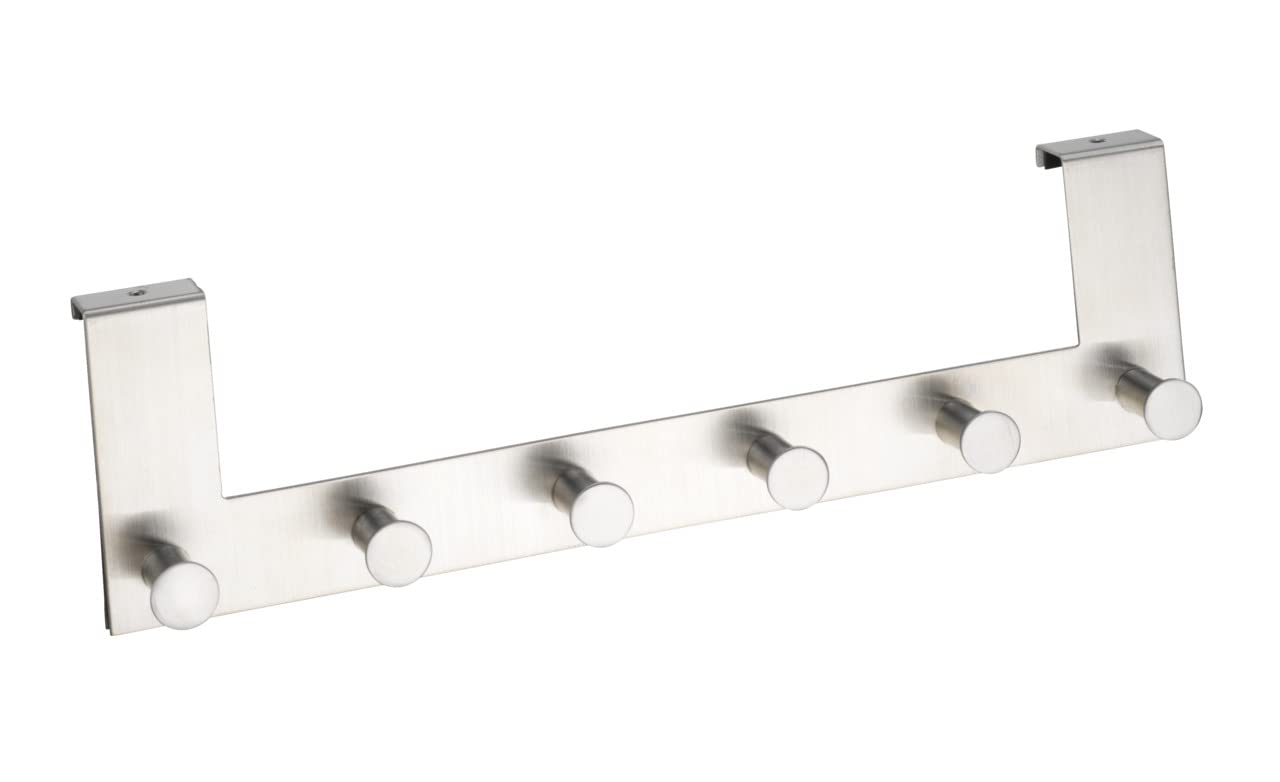 wenko-t-rgarderobe-celano-handtuchhalter-f-r-die-t-r-mit-6-haken-edelstahl-matt- image 2