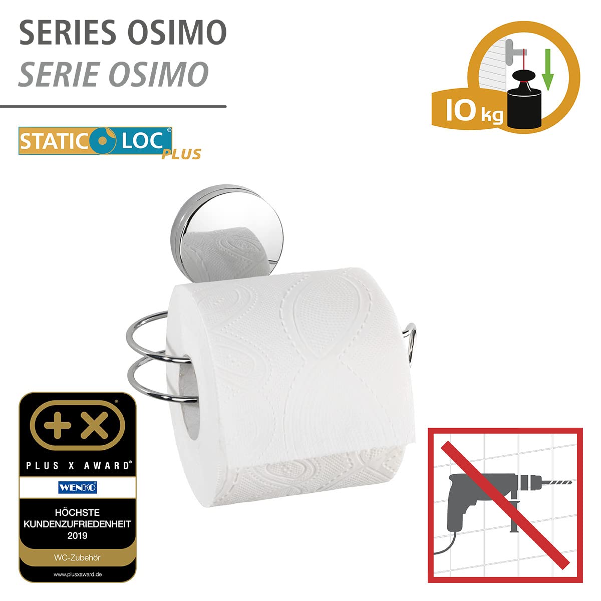 wenko-static-loc-plus-toilettenpapierhalter-osimo-stahl-15-5x13x8-5-cm image 2
