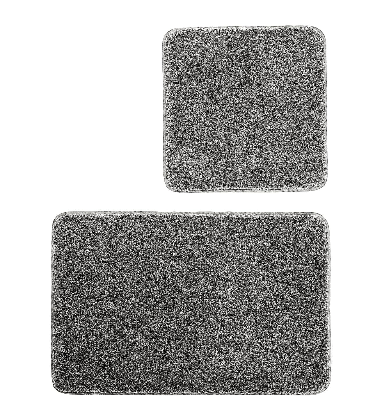 kleine-wolke-badteppich-set-relax-anthrazit-2-teilig-50x50-cm-55x85-cm image 1