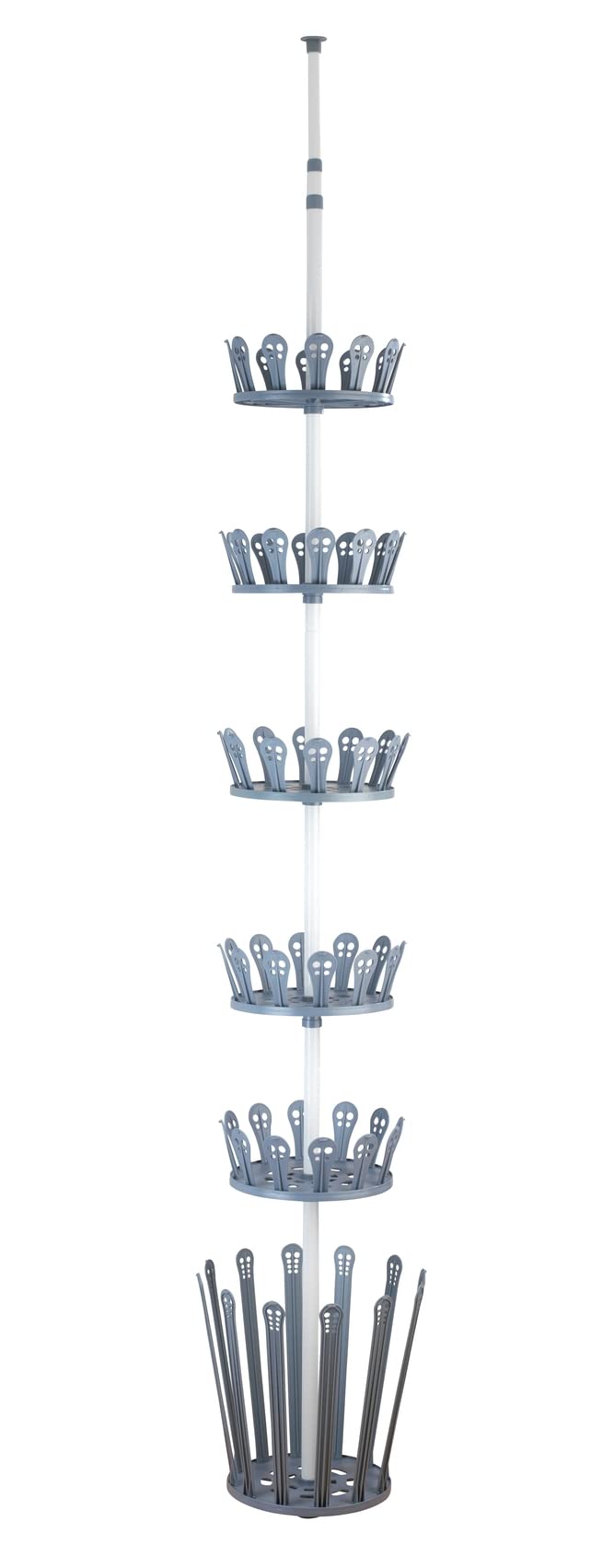 wenko-teleskop-schuhregal-achilles-wei-grau-f-r-30-paar-schuhe-100-bis-300-cm image 1