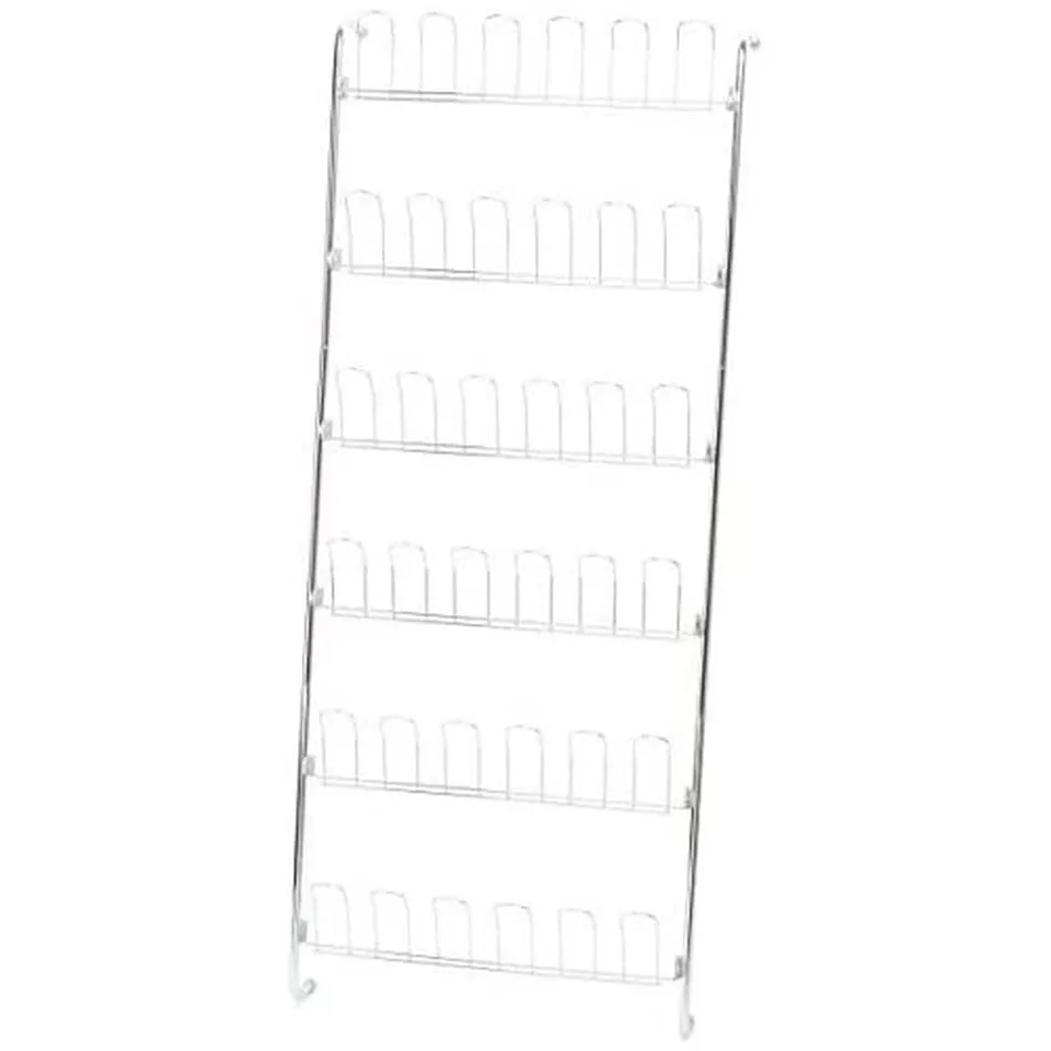 wenko-t-r-schuhregal-mit-6-ablagen-f-r-18-paar-einh-ngen-ohne-bohren-metall-verc image 1