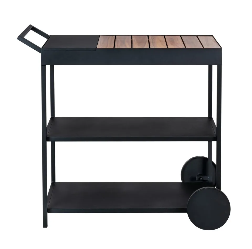 wenko-miro-servierwagen-beistellwagen-black-outdoor-kitchen-metall-akazienholz-s image 1