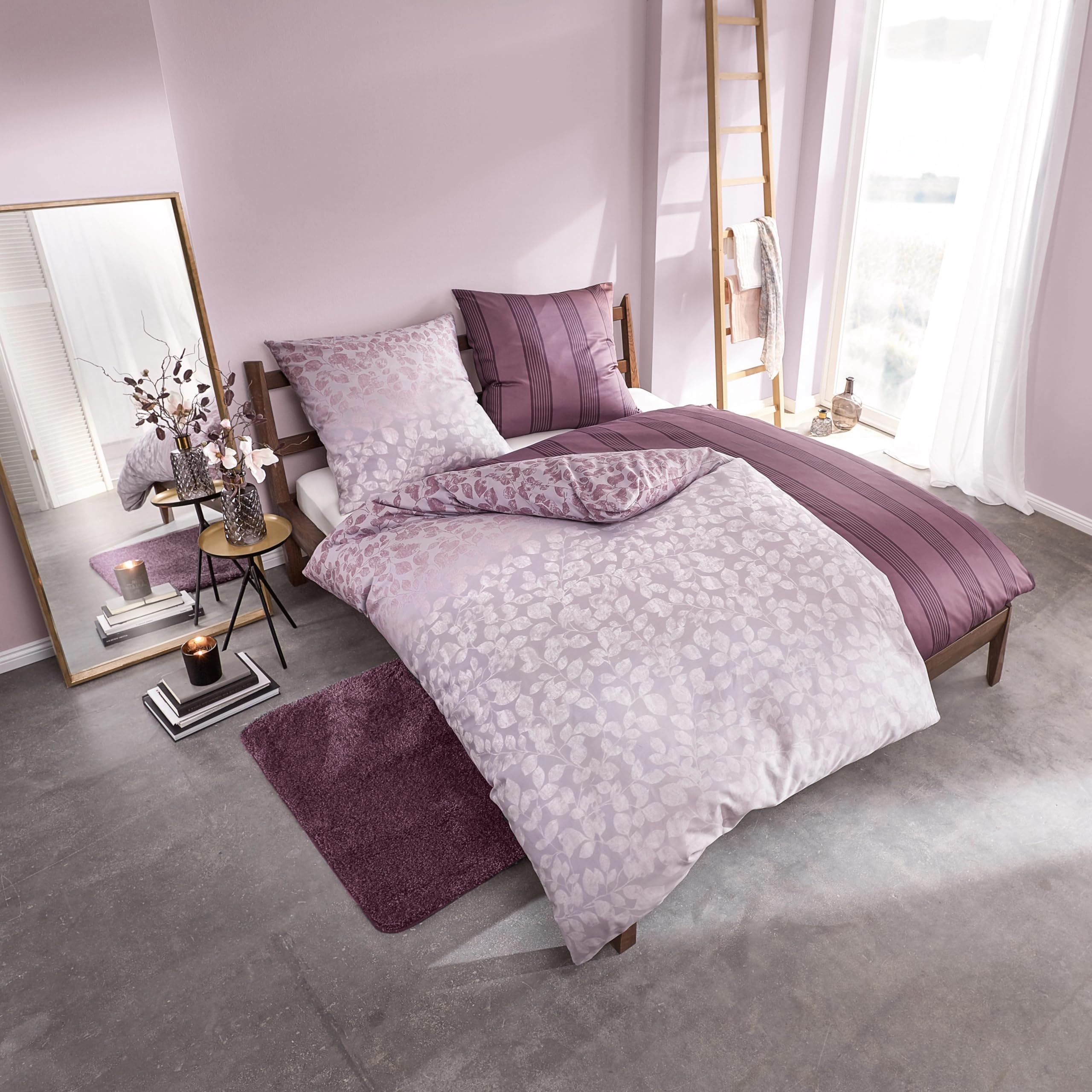 kleine-wolke-bettw-sche-lina-taupe-135x200-80x80-cm-mako-satin image 6