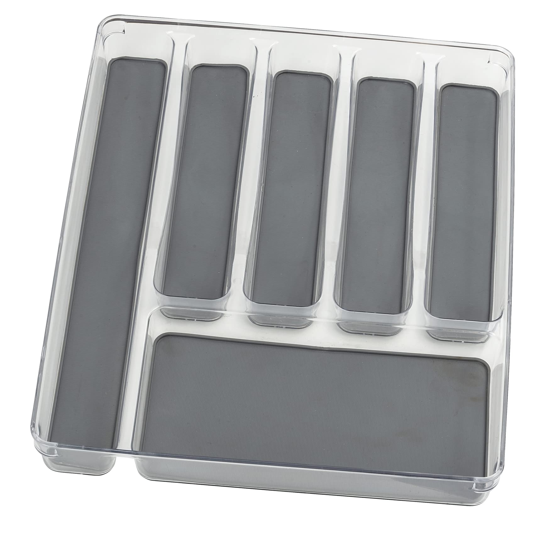 wenko-besteckkasten-6-f-cher-32-x-4-5-x-40-cm-transparent image 1