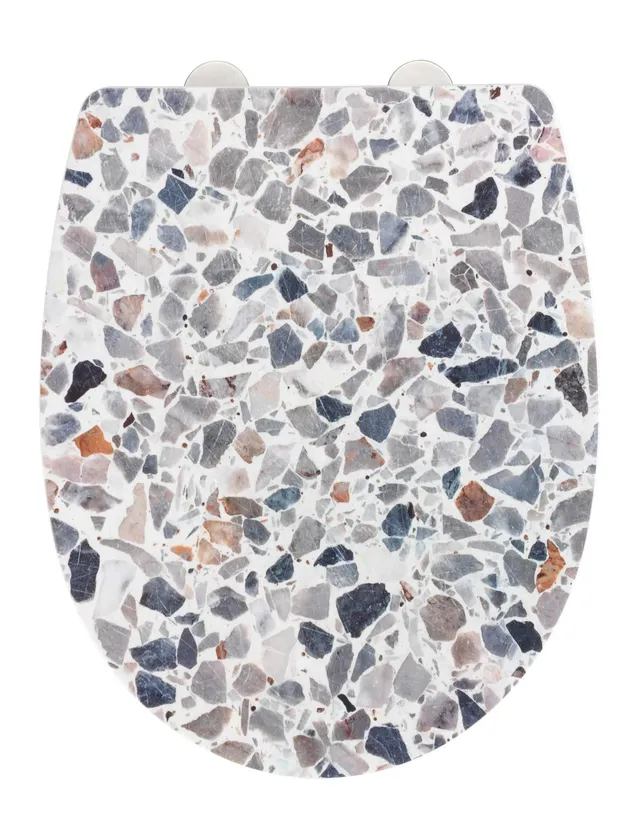 wenko-wc-sitz-terrazzo-mit-absenkautomatik-thermoplast-36-5-x-45-cm image 1