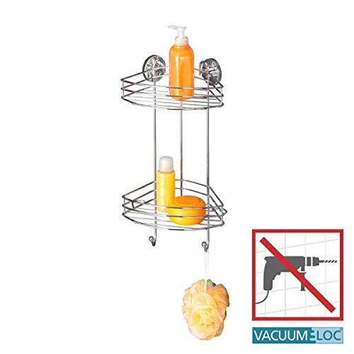wenko-vacuum-loc-eckregal-2-etagen-chrom-duschablage-24-5-x-41-x-16-cm-mit-2-hak image 6