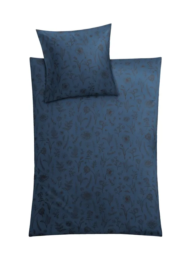 kleine-wolke-bettw-sche-satin-lisse-dunkelblau-135-x-200-cm-80-x-80-cm image 1