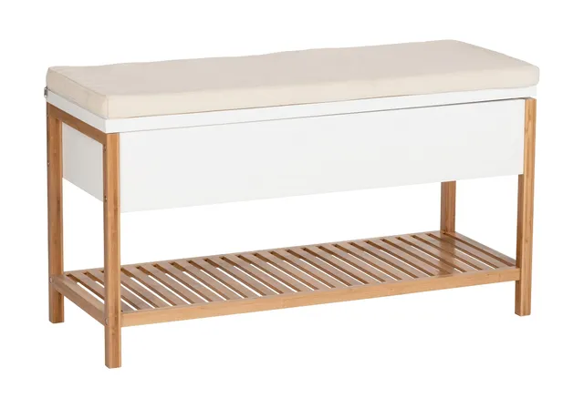 wenko-finja-schuhbank-mit-staufach-und-sitzpolster-bambus-90-x-52-x-35-cm image 1