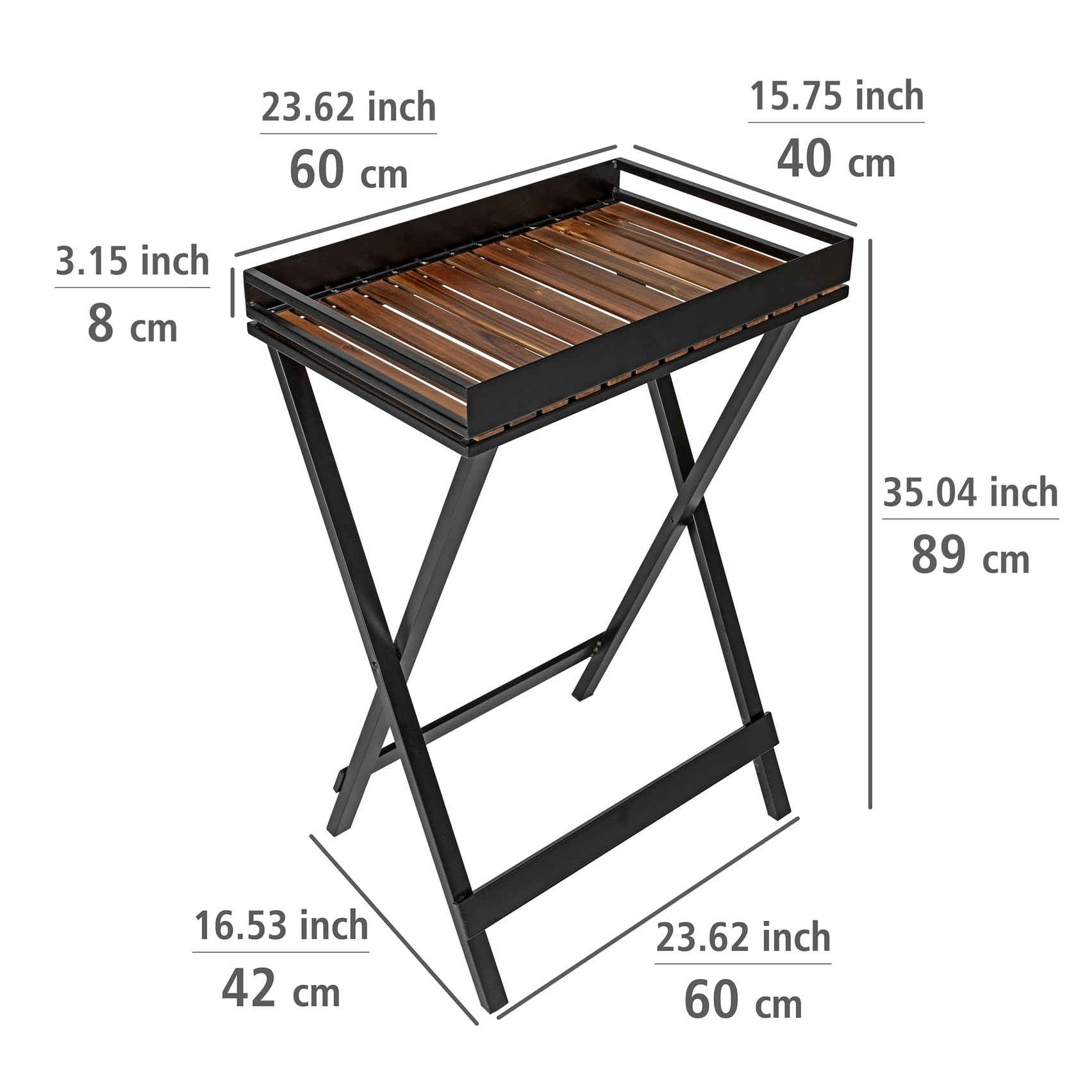 wenko-taba-beistelltisch-klappbar-60-x-89-x-42-cm-metall-schwarz-akazienholz-mit image 3