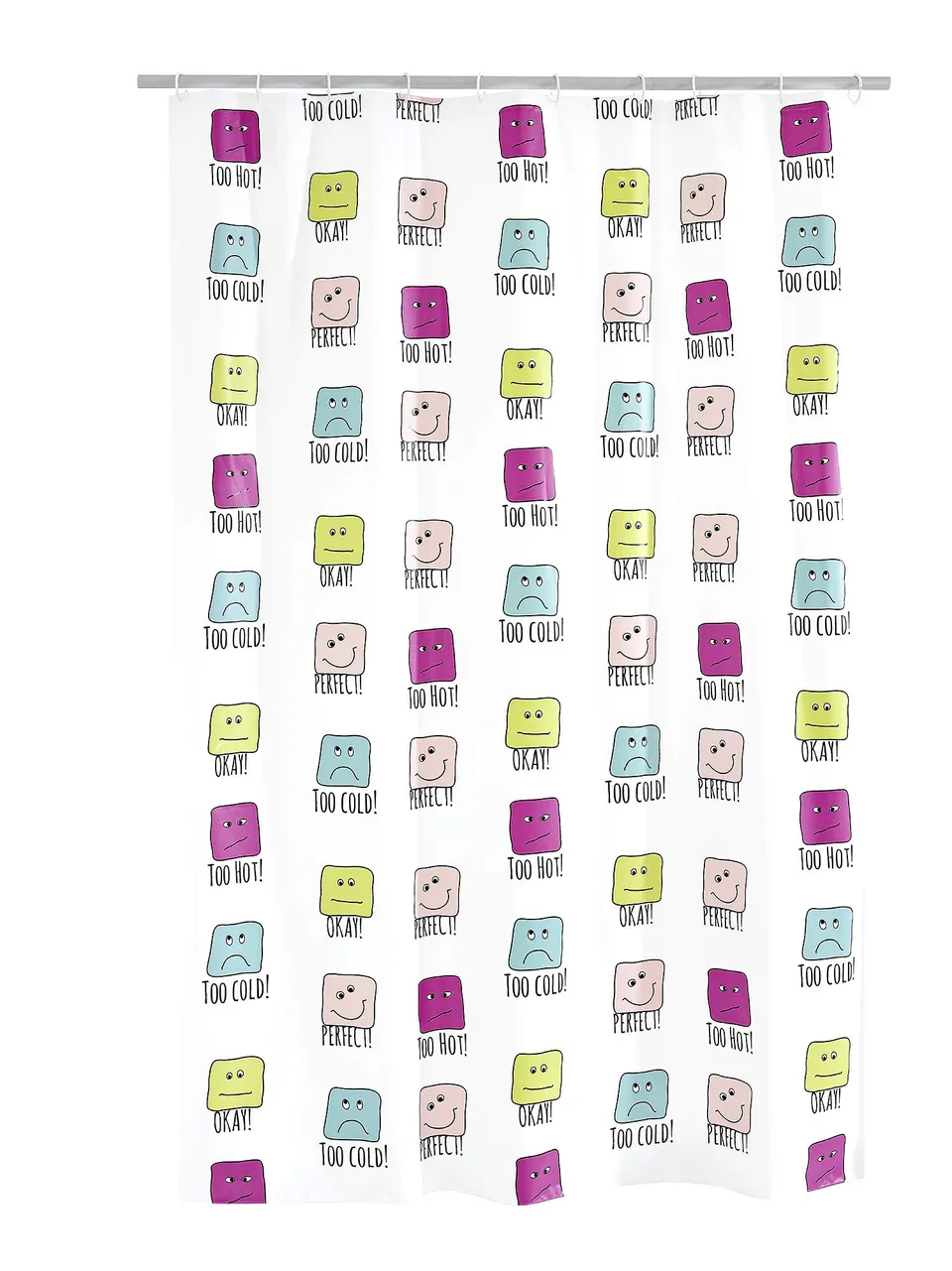 ridder-enjoy-duschvorhang-folie-180x200-cm-smiley-spa-inkl-ringe image 1