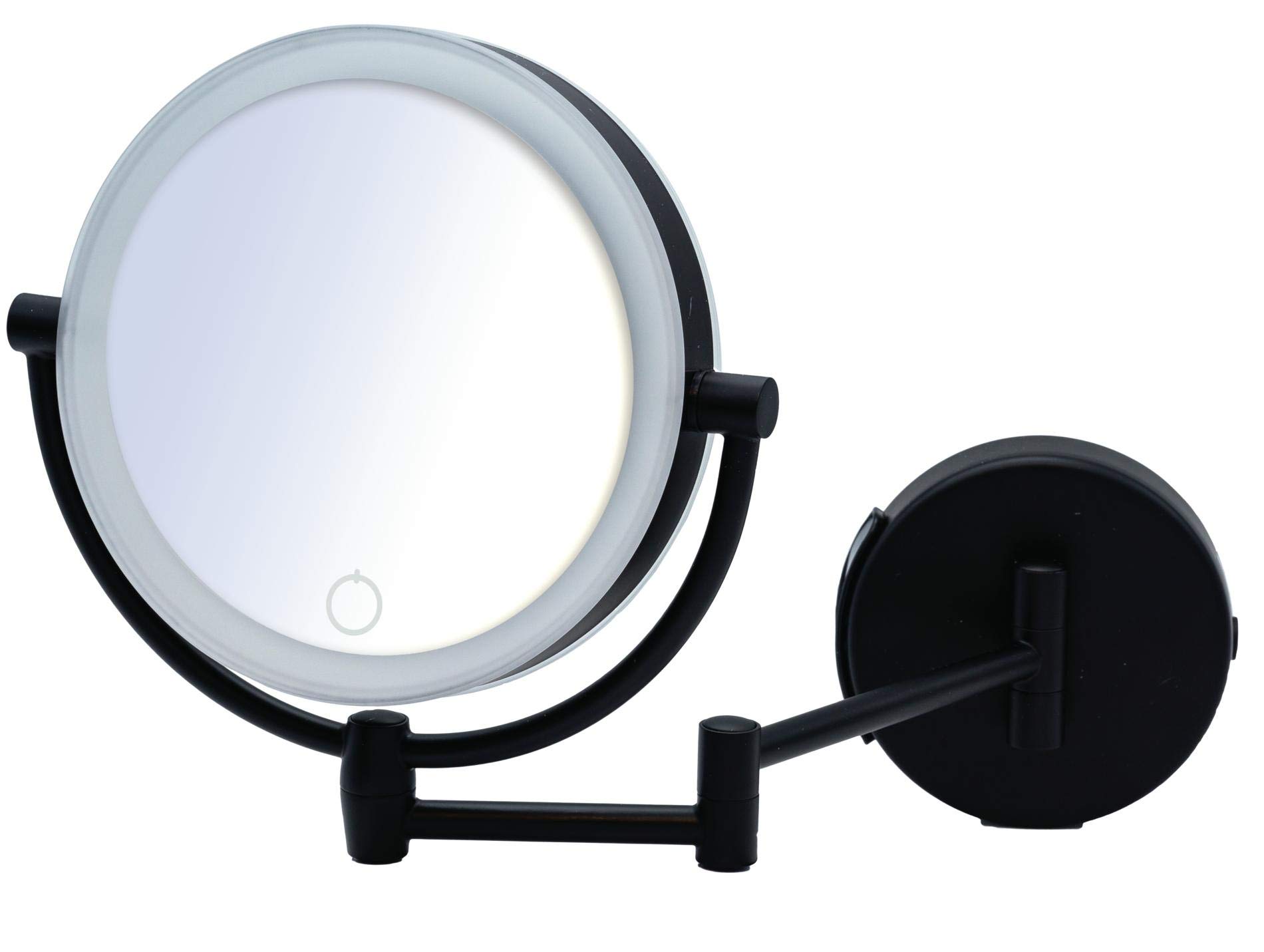 ridder-shuri-kosmetikspiegel-h-ngespiegel-schwarz-mit-touch-dimmer-und-5x-vergr- image 1
