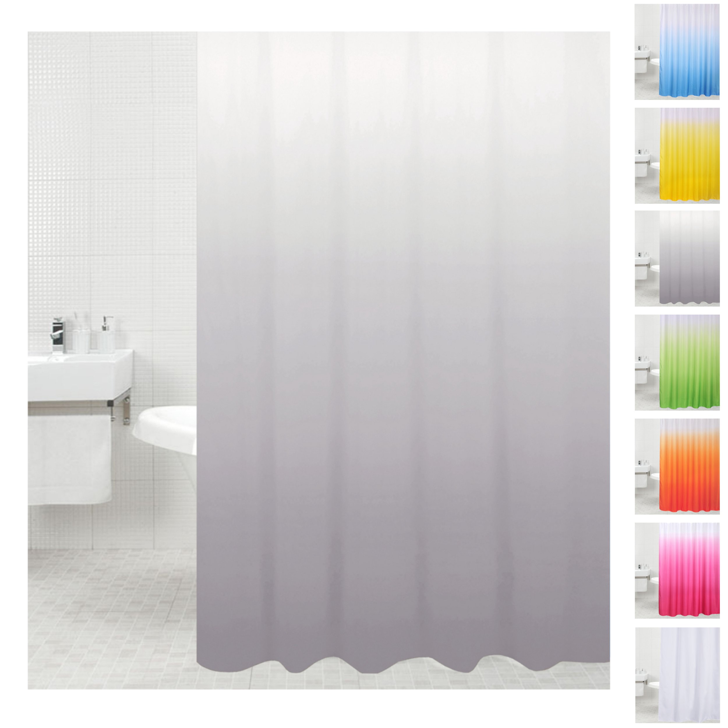 sanilo-duschvorhang-grau-180-x-180-cm-wasserdicht-inkl-12-ringe image 1