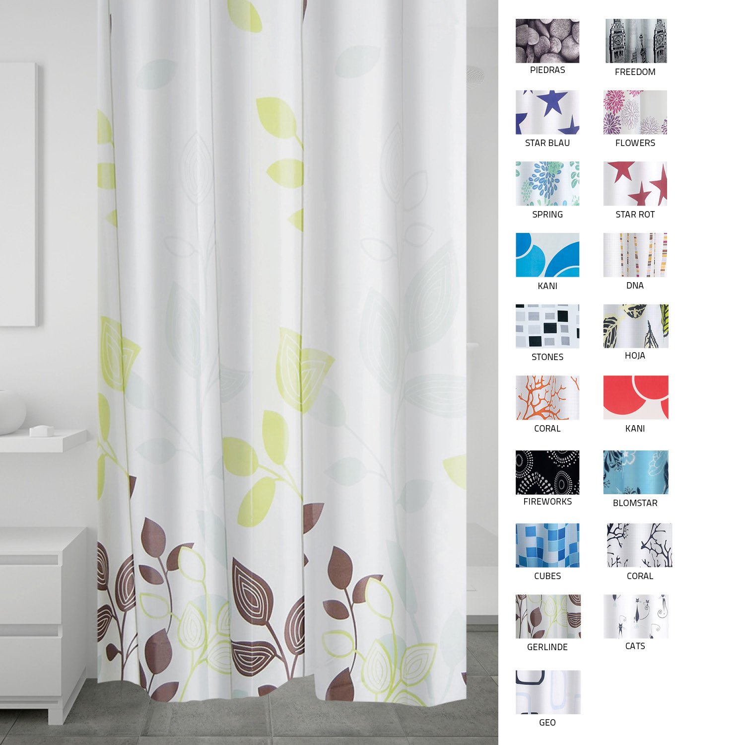 ridder-duschvorhang-textil-180-x-200-cm-wei-schwarz image 8