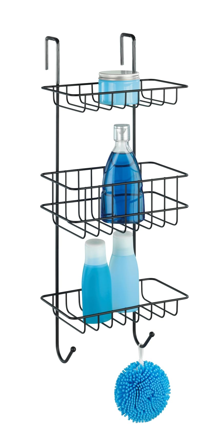 wenko-duschregal-revigo-zum-einh-ngen-3-ablagen-stahl-22-5-x-57-x-18-5-cm-schwar image 2