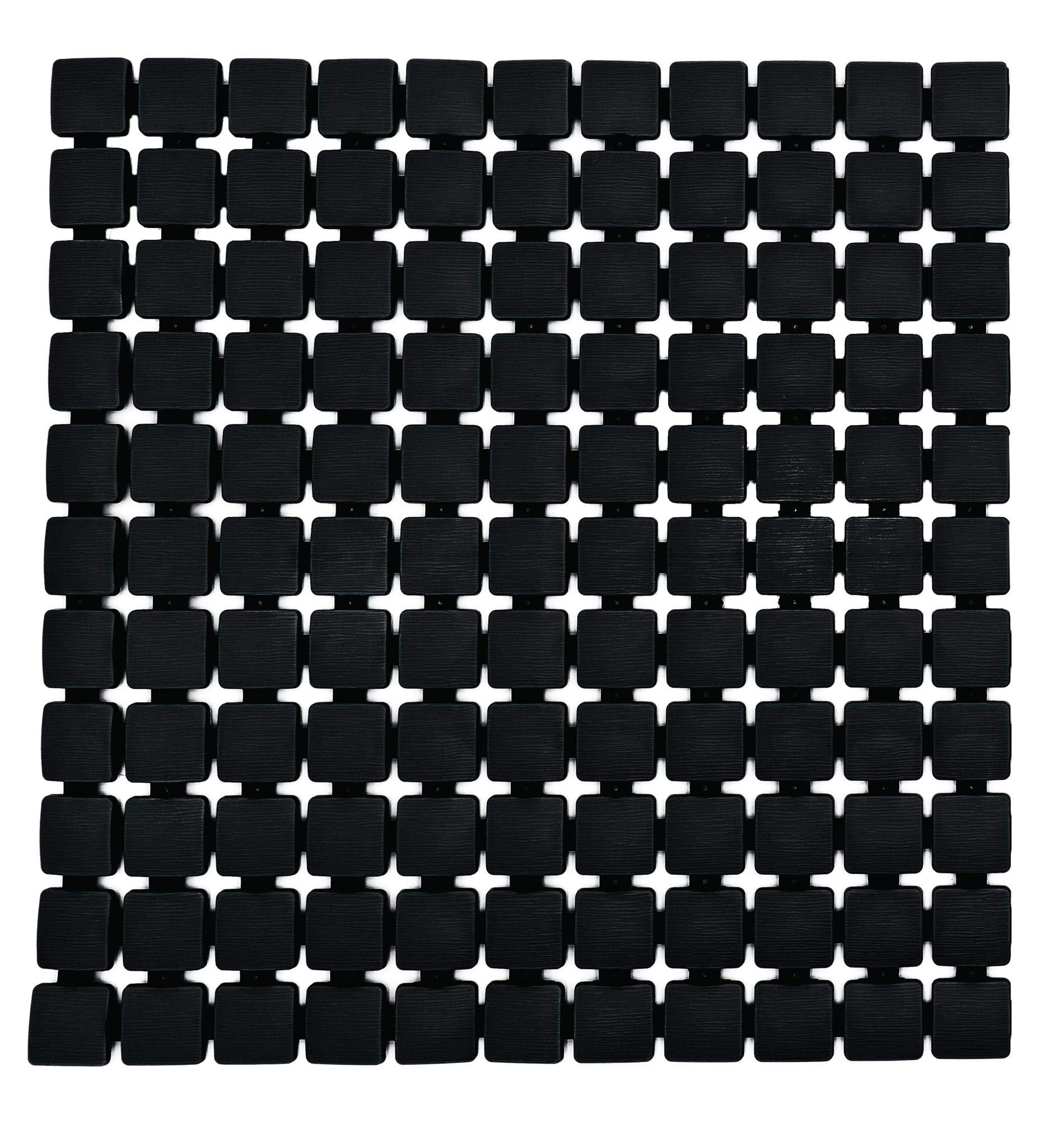 ridder-duscheinlage-nevis-schwarz-54-x-54-cm-pvc-freie-duschmatte image 1