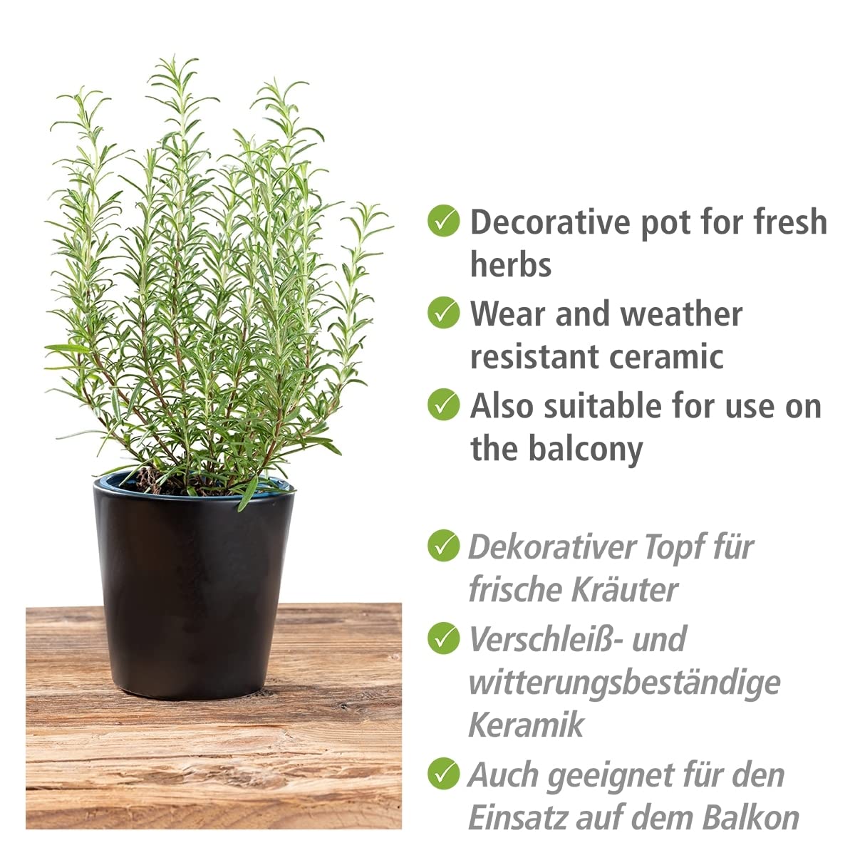wenko-kuro-black-outdoor-kitchen-kr-utertopf-keramik-schwarz-13-x-13-cm image 2