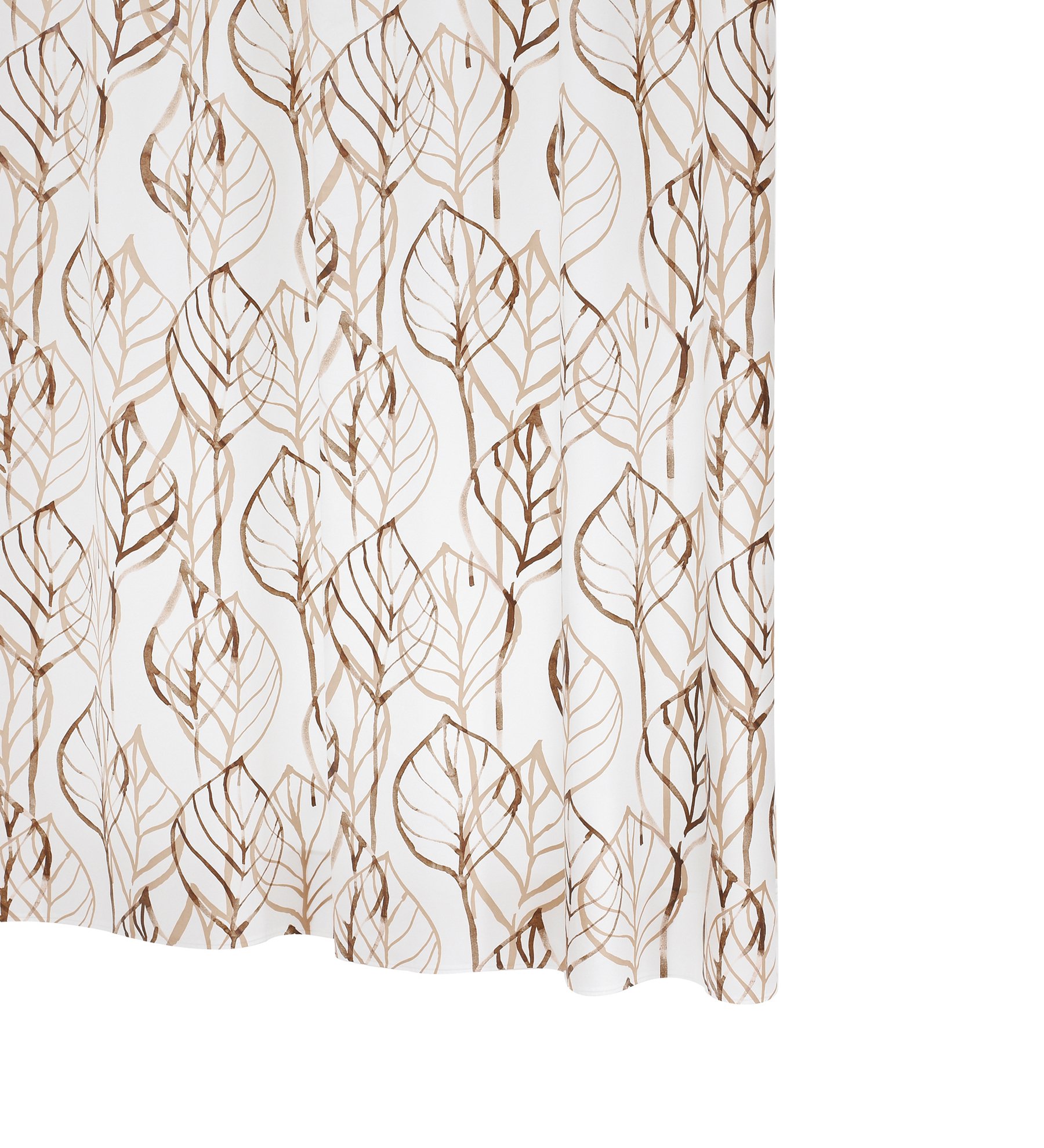 ridder-duschvorhang-folie-180x200-cm-leaves-braun-inkl-ringe image 1
