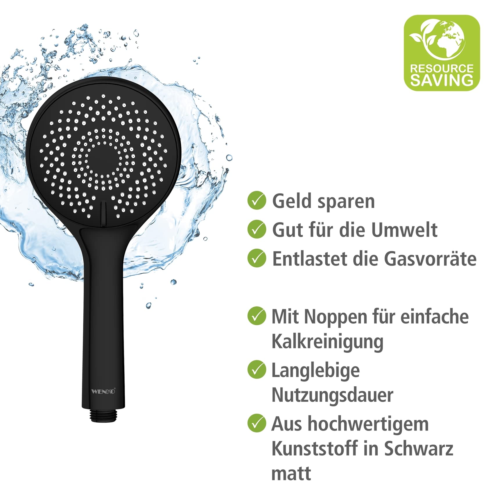wenko-watersaving-brauseset-schwarz-70-cm-edelstahlstange image 5