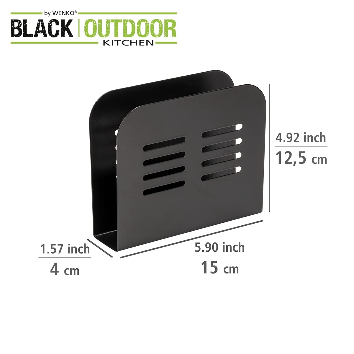 wenko-baco-serviettenhalter-15-x-12-5-x-4-cm-metall-schwarz image 3