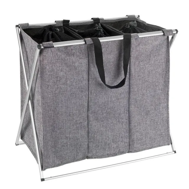 wenko-w-schesammler-trio-grau-meliert-130-l-3-f-cher-63x57x38-cm image 1