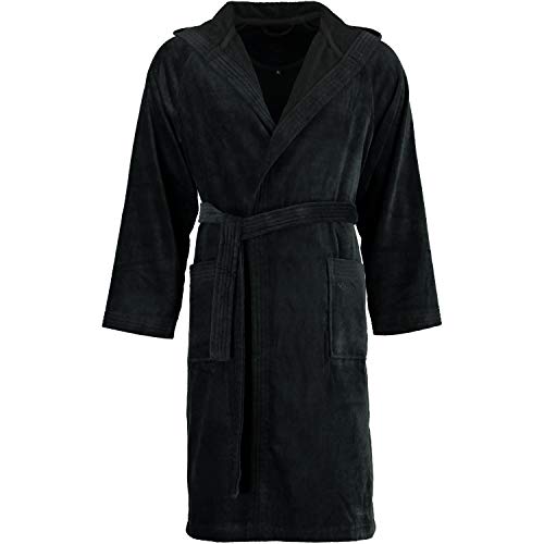 vossen-bademantel-texas-mit-kapuze-schwarz-7900-gr-e-xl-unisex image 5