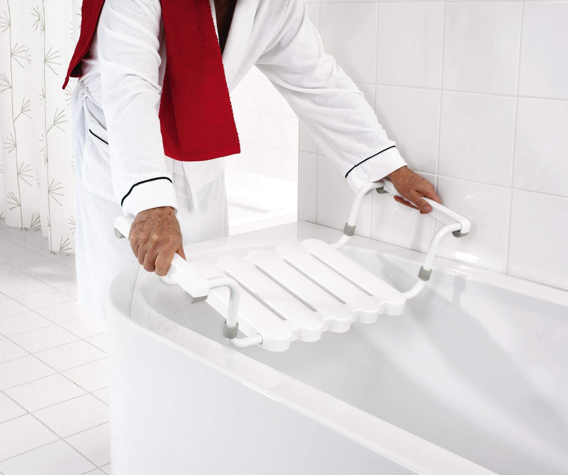 ridder-assistent-a0040011-badewannensitz-wei-mit-poliertem-gestell image 2