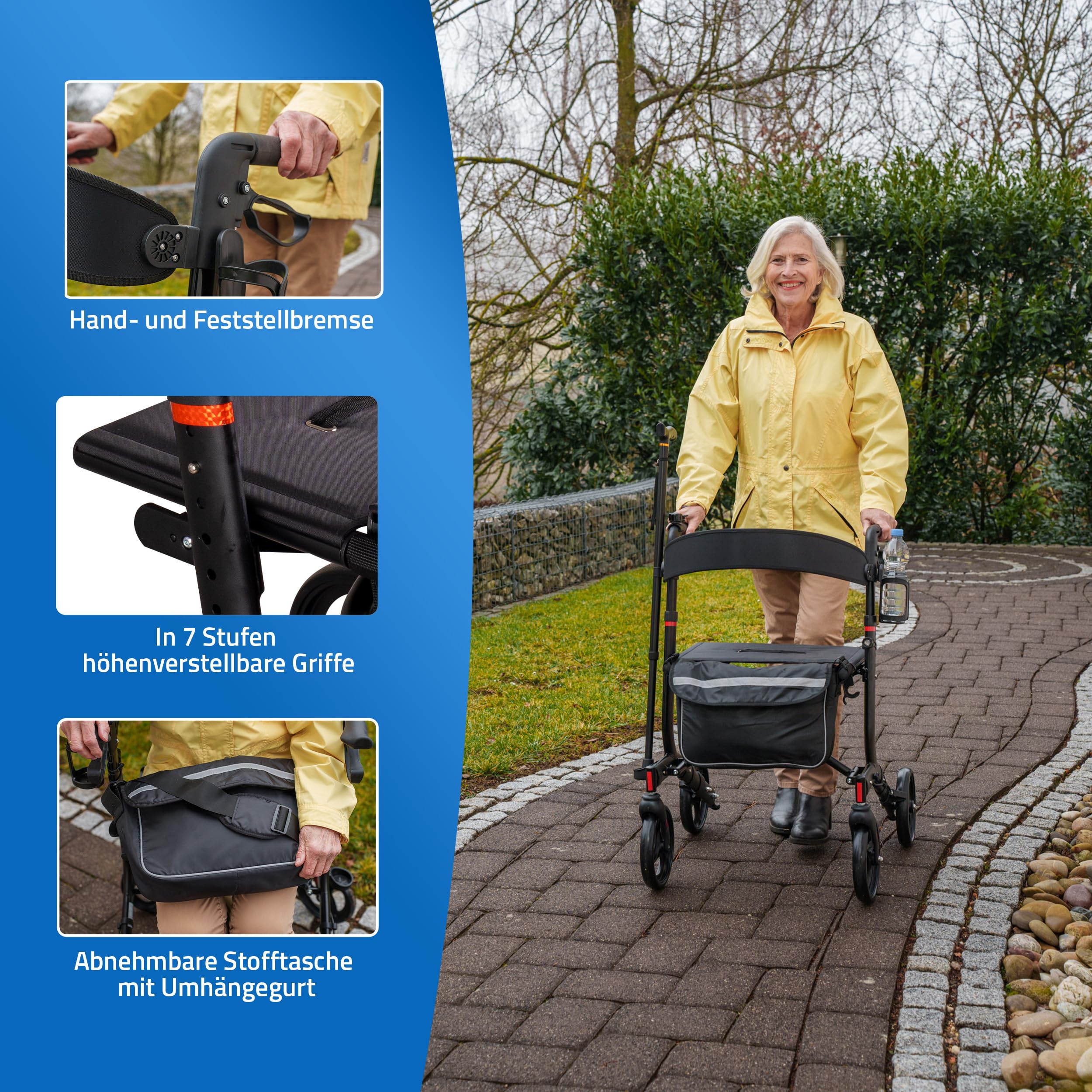 ridder-rollator-easycomfort-faltbar-gehwagen-mit-sitz-tasche-bis-125-kg image 3