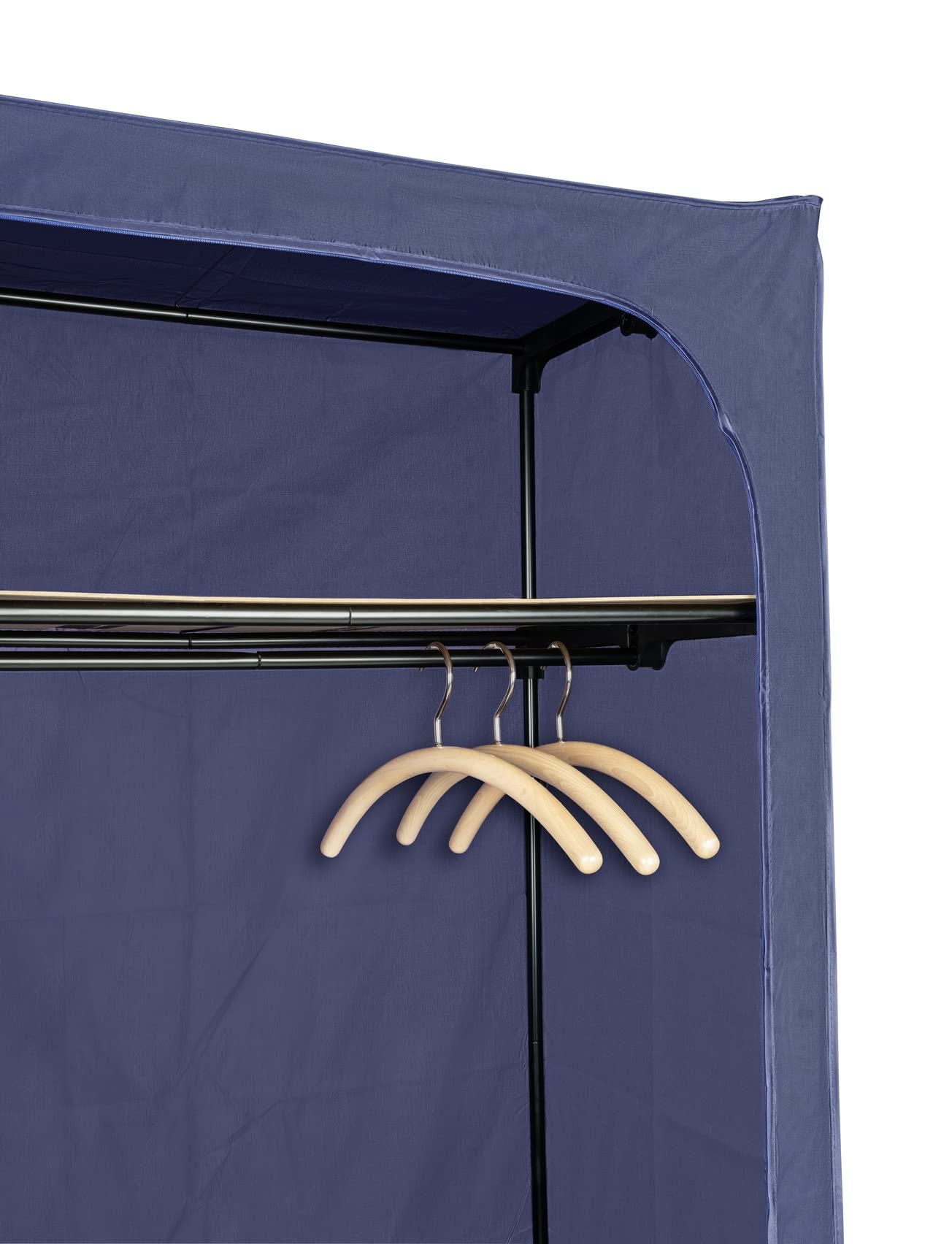 wenko-kleiderschrank-business-75-x-160-x-50-cm-stoffschrank-mit-ablage-und-kleid image 3