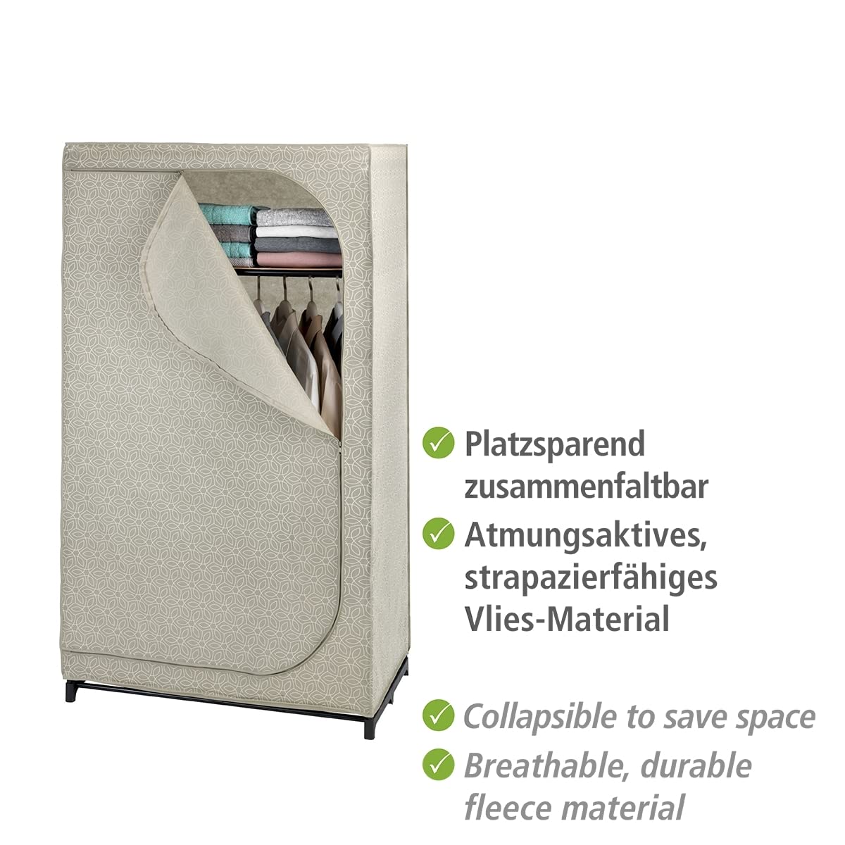 wenko-kleiderschrank-balance-mit-ablage-und-kleiderstange-90x160x50-cm-taupe image 4