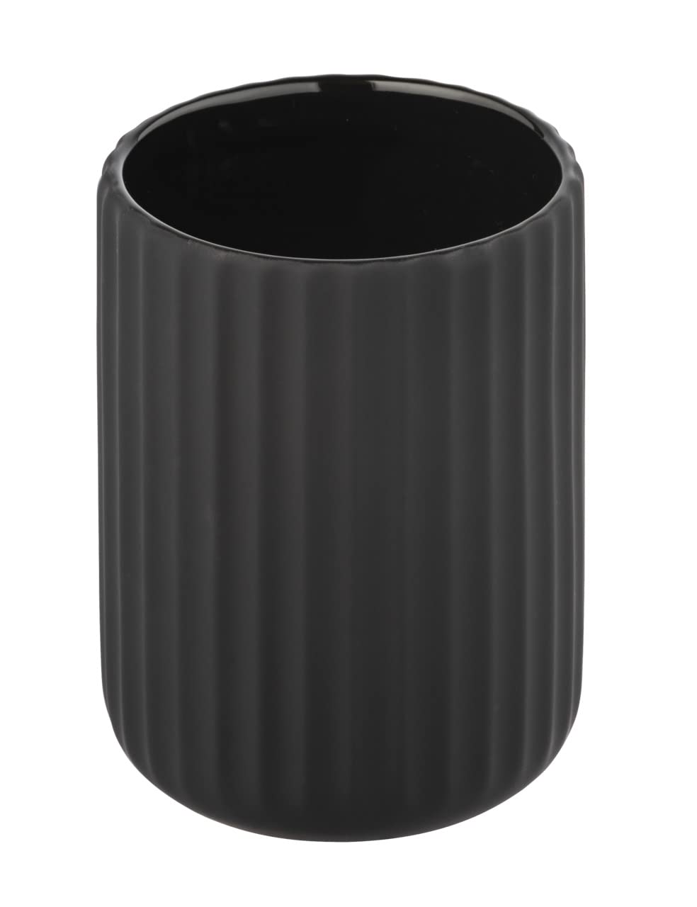 wenko-belluno-zahnputzbecher-keramik-matt-schwarz-8-x-11-cm image 1