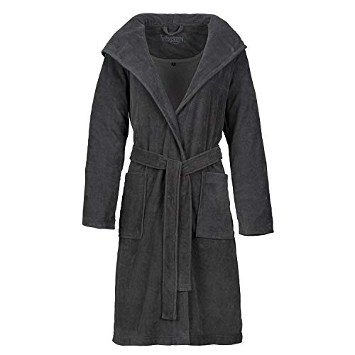 vossen-damen-bademantel-gina-graphit-gr-e-l-mit-kapuze-100-cm-bindeg-rtel image 5