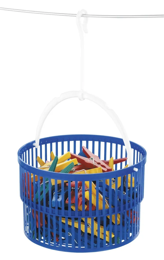wenko-w-scheklammer-korb-set-mit-30-klammern-blau-19x9-cm image 1