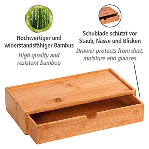 wenko-bambus-box-terra-mit-schublade-aufbewahrungsbox-28-x-6-x-14-cm-natur image 5