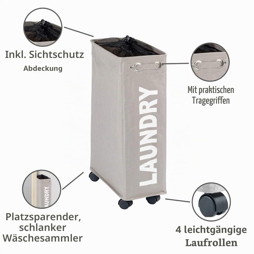 wenko-w-schesammler-corno-taupe-43-l-schmal-mit-rollen image 2
