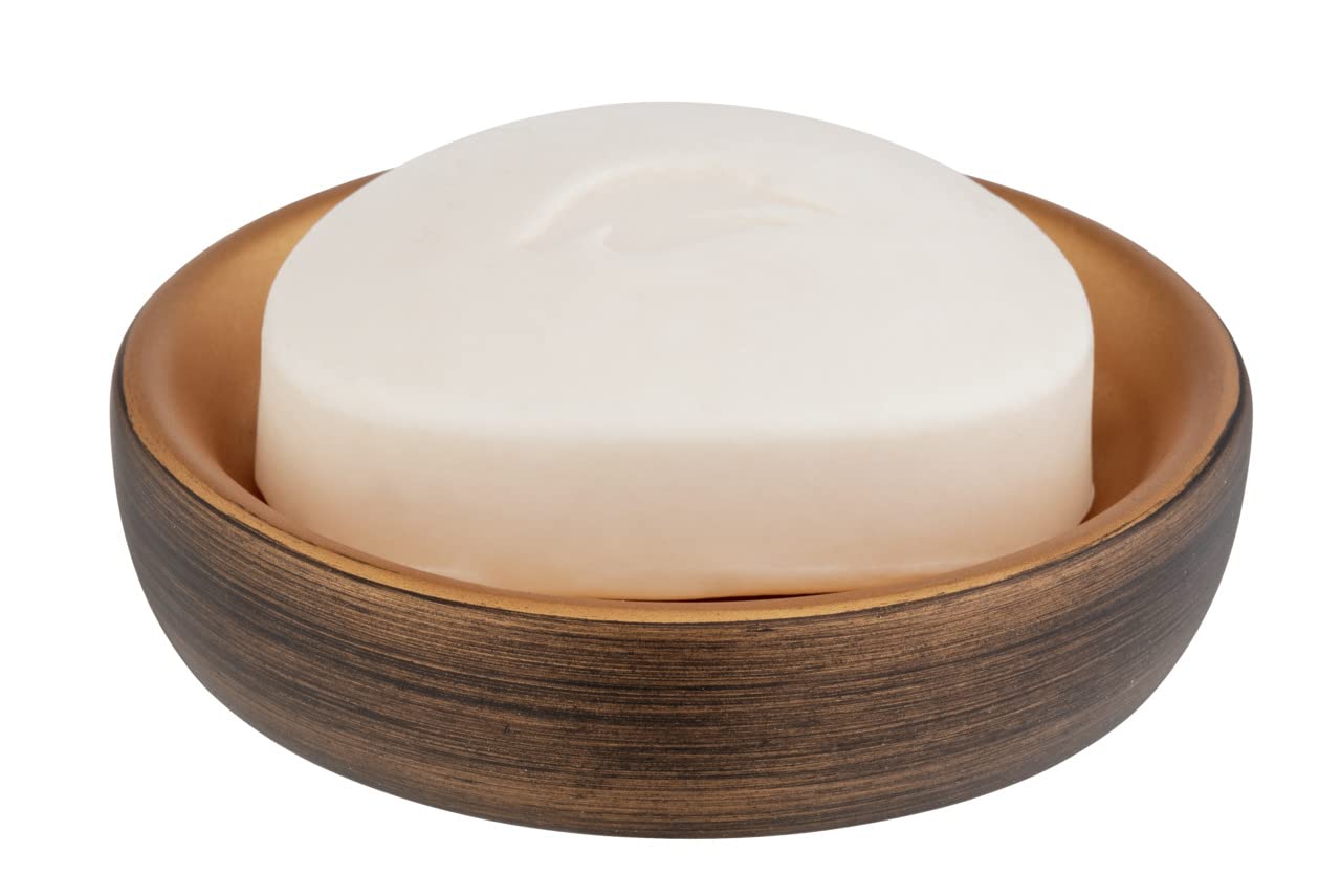 wenko-palena-seifenablage-rund-10-5-x-2-5-cm-polyresin-bronze image 2