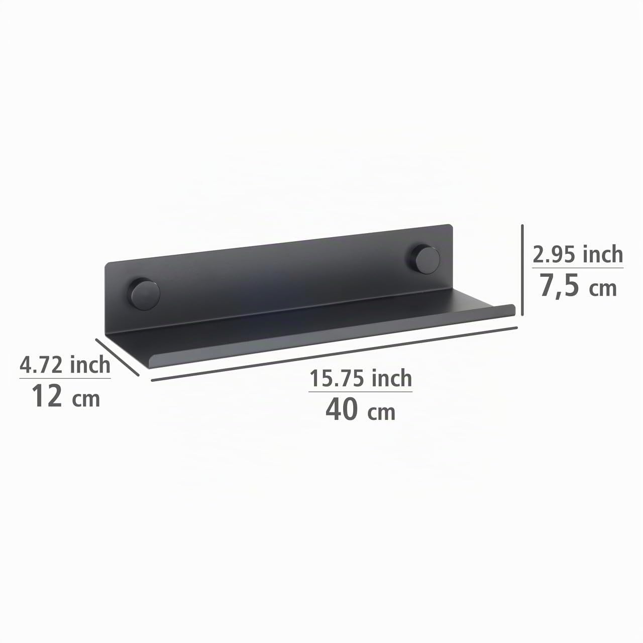 wenko-k-chenregal-jet-m-40-x-7-5-x-12-cm-wandregal-schwarz-metall-ohne-bohren image 3