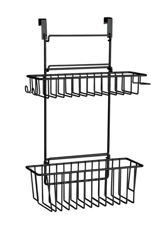 wenko-flexi-einh-ngekorb-2-etagen-32-x-47-x-12-5-cm-schwarz image 1