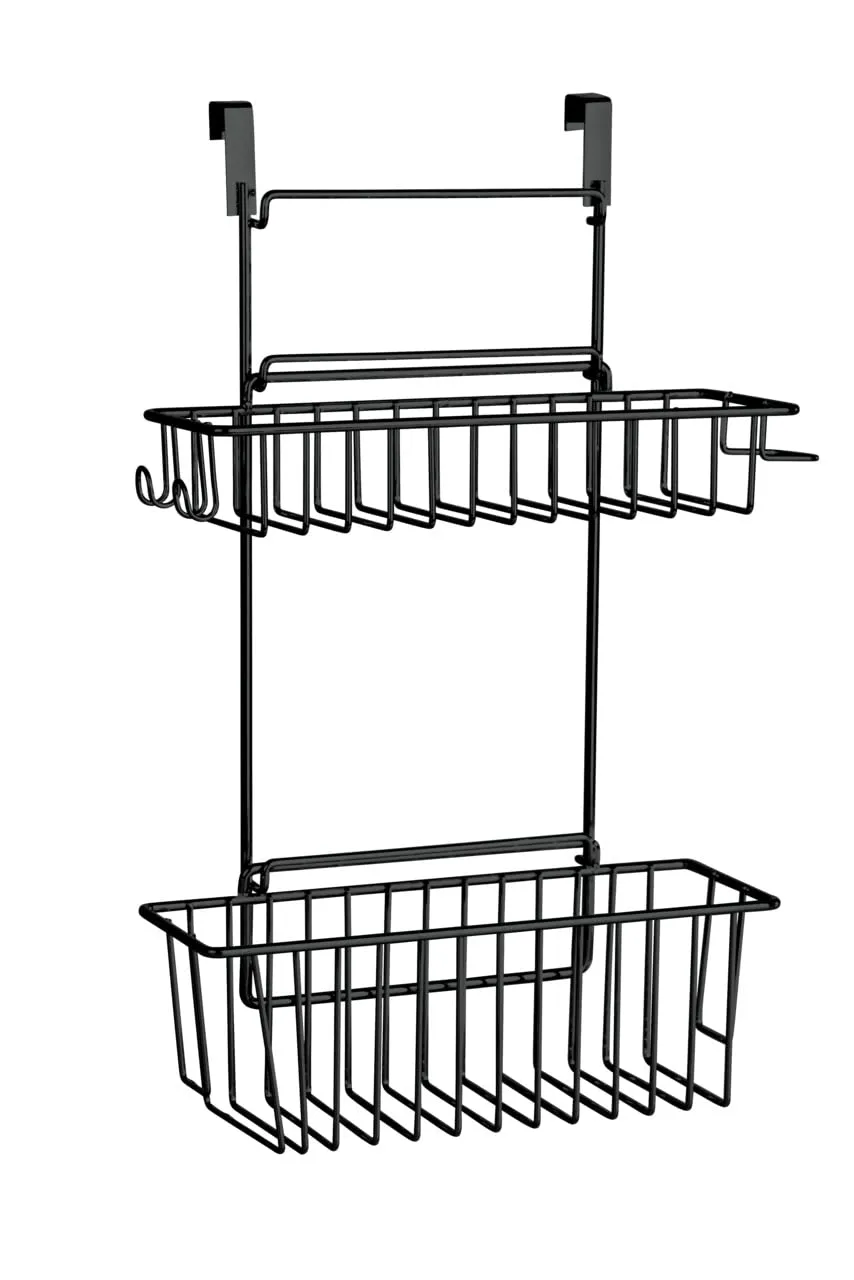 wenko-flexi-einh-ngekorb-2-etagen-32-x-47-x-12-5-cm-schwarz image 1