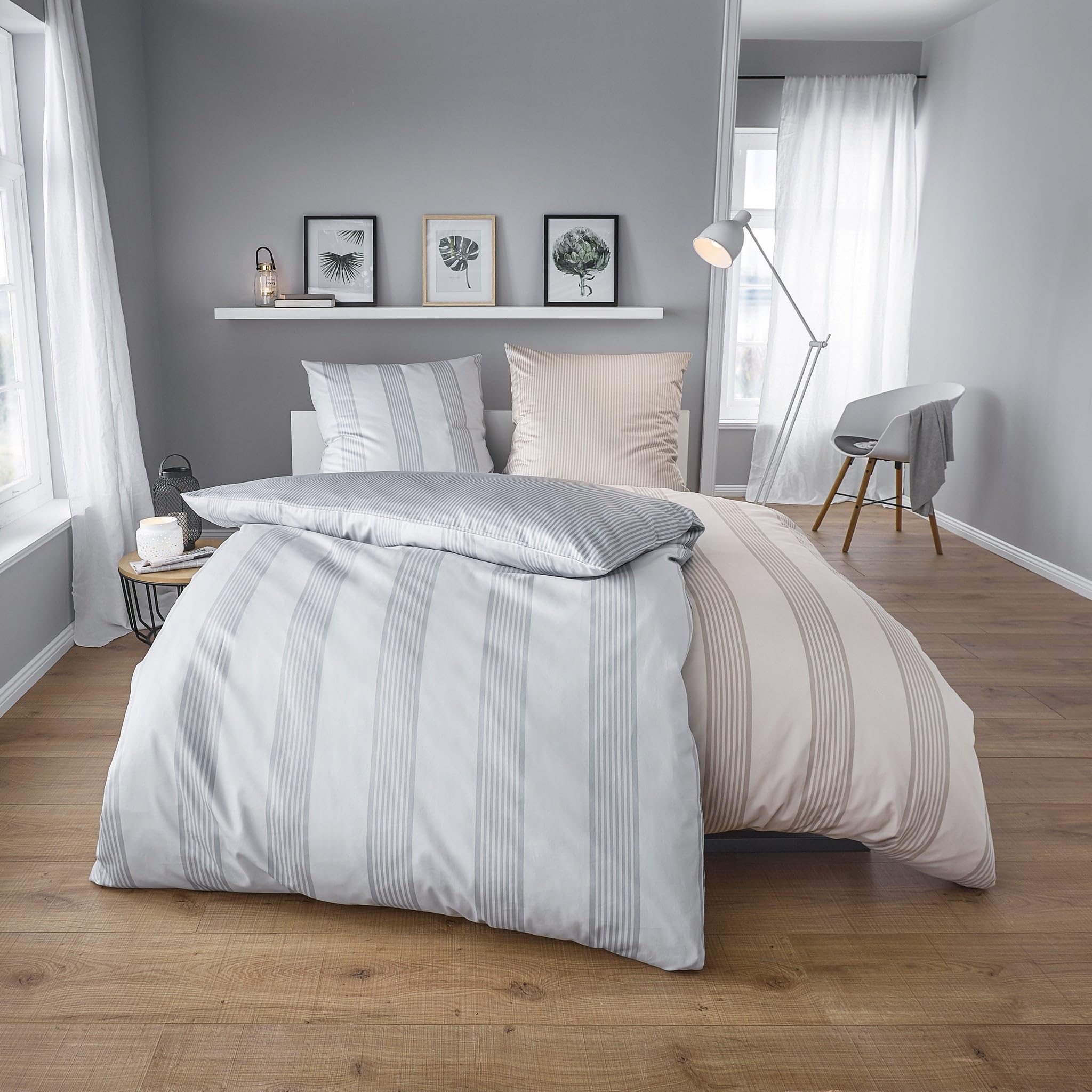 kleine-wolke-bettw-sche-lina-taupe-135x200-80x80-cm-mako-satin image 2