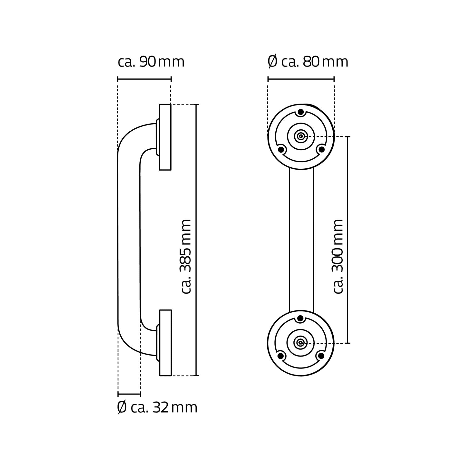 ridder-assistent-haltegriff-30-cm-seidenmatt-schwarz-aluminium image 4