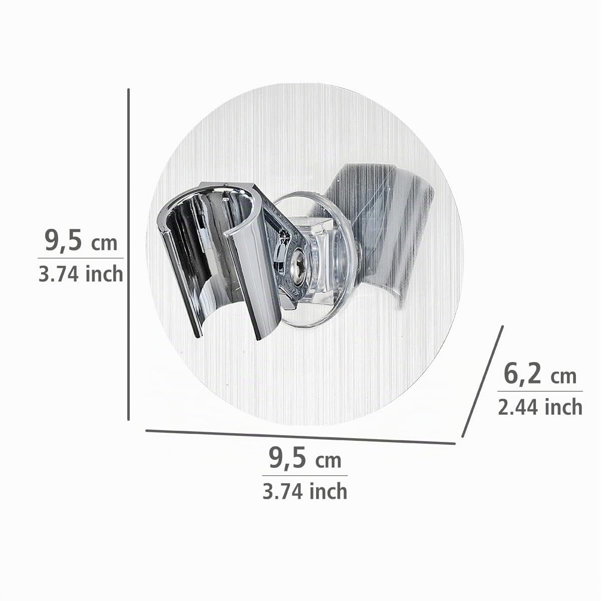 wenko-static-loc-osimo-duschkopfhalter-silber-halterung-ohne-bohren-9-5-x-6-2-cm image 5