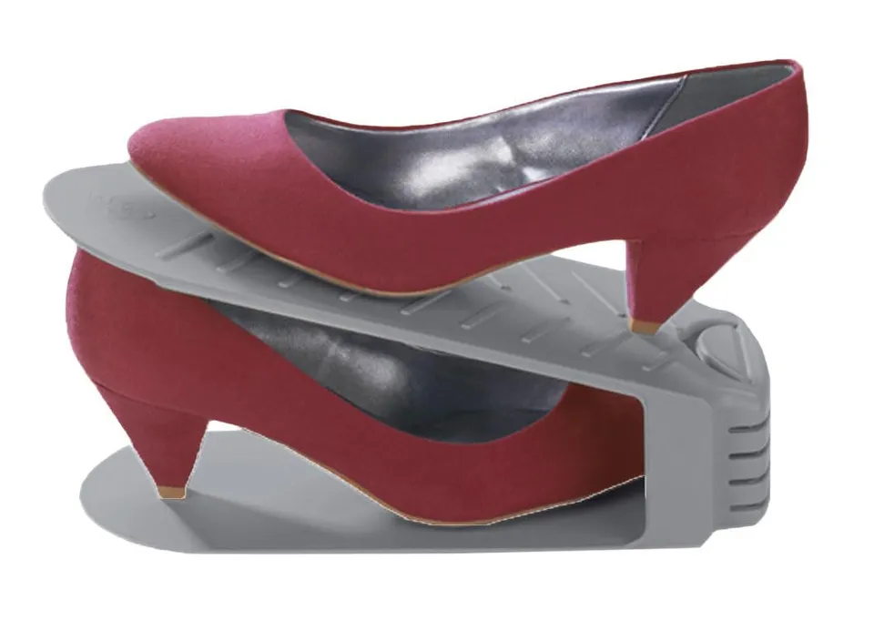 wenko-schuhstapler-8er-set-schuhaufbewahrung-26-x-12-x-10-cm-grau image 1