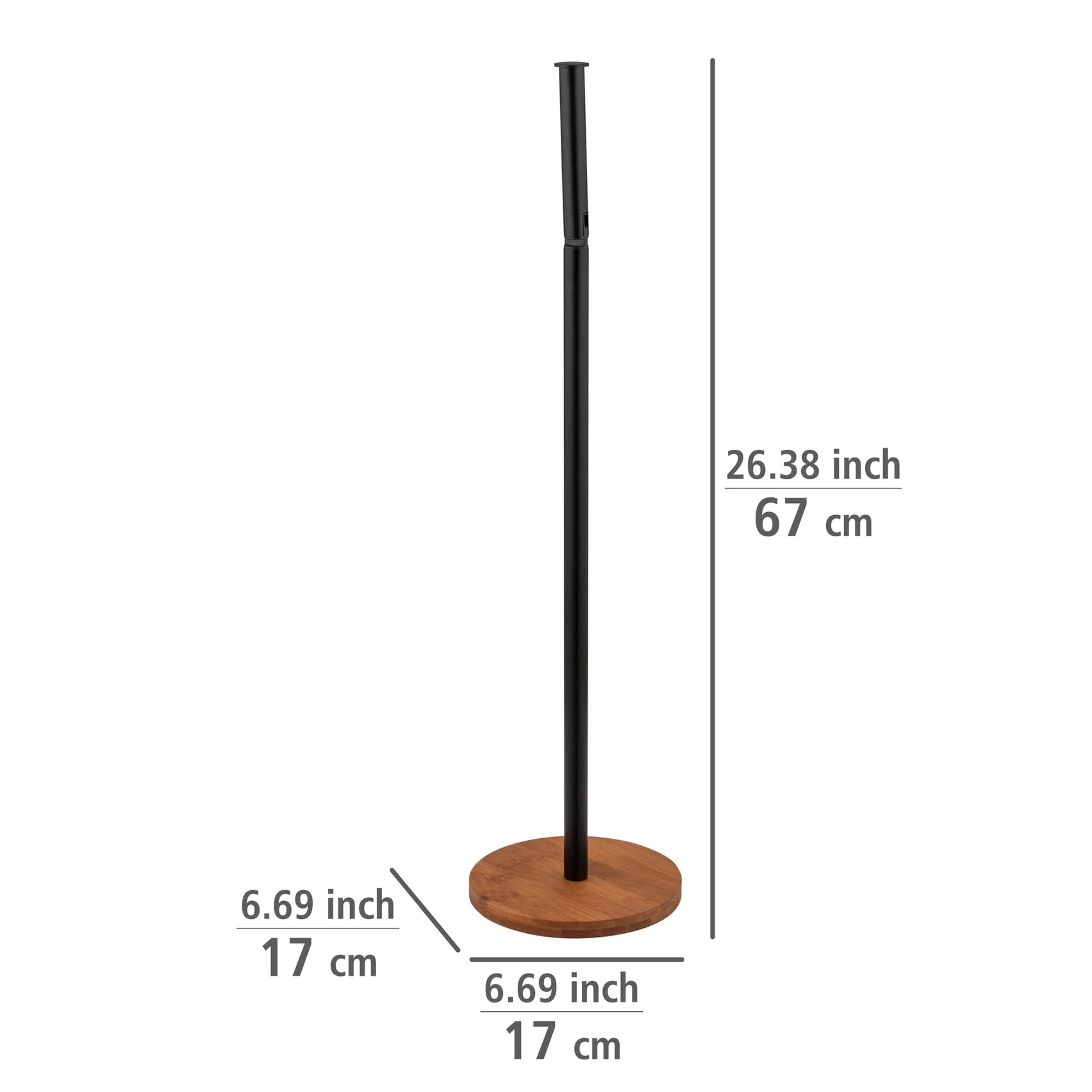 wenko-stand-toilettenpapierhalter-2-in-1-serro-bambus-schwarz image 3