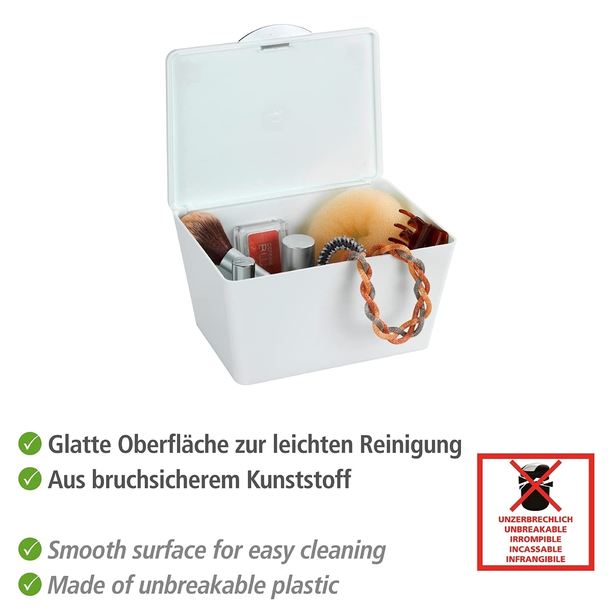 wenko-aufbewahrungsbox-brasil-mit-deckel-19-x-10-x-15-5-cm-wei-badkorb-bpa-frei image 2